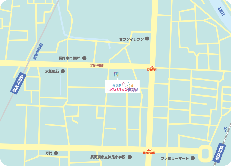 長岡京にじいろキッズ保育園 地図