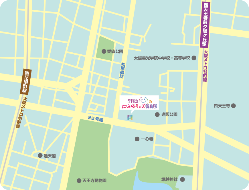 長岡京にじいろキッズ保育園 地図